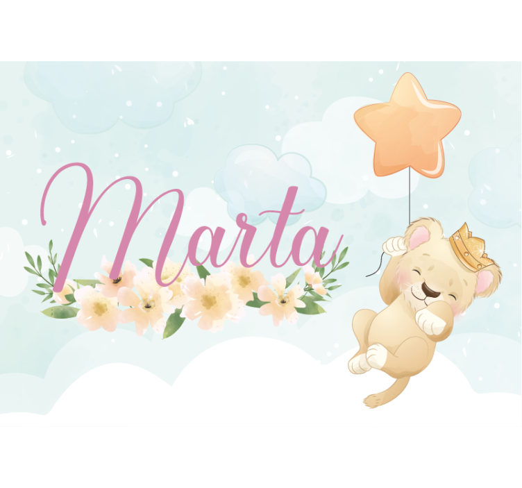 Fototapeta do detskej izby roztomilý lev s balónom - Tenstickers