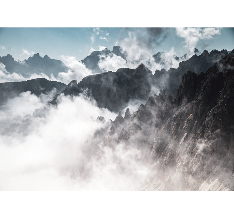 Fototapety hory silueta majestátneho vrcholu - Tenstickers