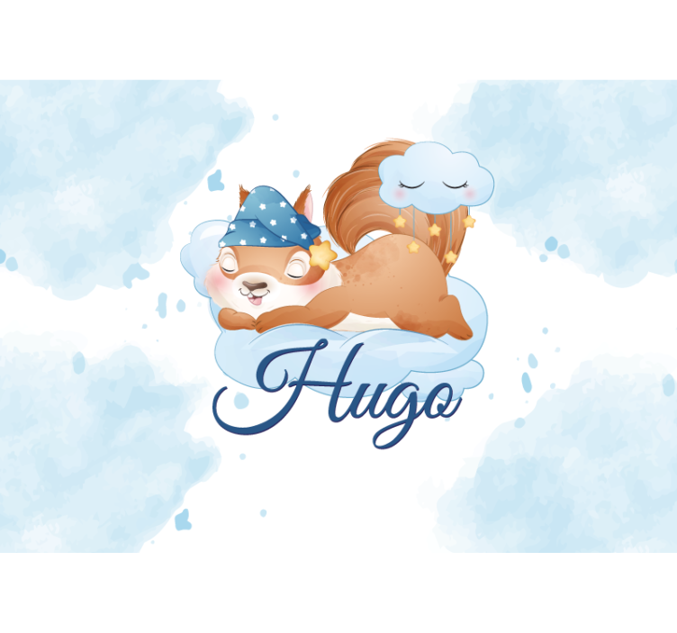 Fototapeta do izby pre bábätko snívajúci veveriček - Tenstickers