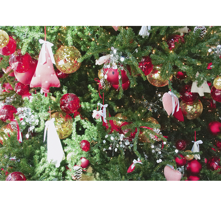 Vianočné fototapety s veselými vianočnými ozdobami - Tenstickers