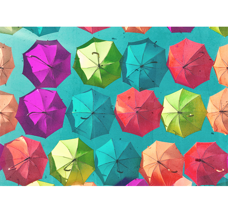 Mestské umenie fototapety farebný dizajn dáždnika - Tenstickers