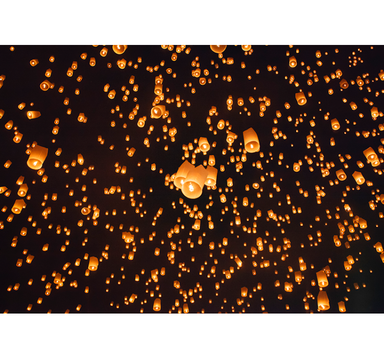fototapeta do predsiene festival plávajúcich lampiónov - Tenstickers