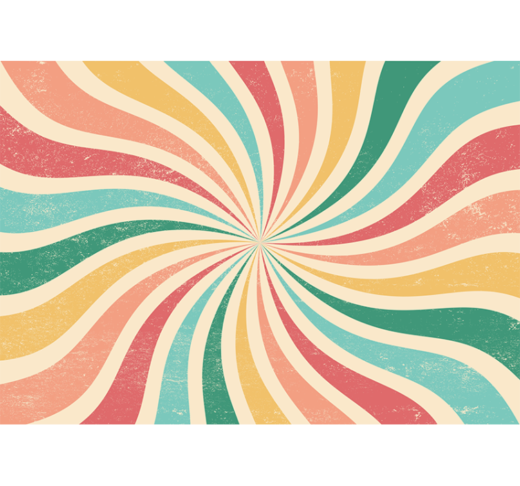 Fototapety 3d farebné vlny v spirále - Tenstickers