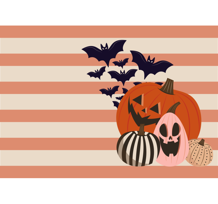Fototapety halloween s jack-o-lanternmi a netopiermi - Tenstickers