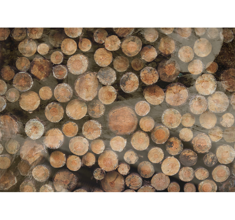 Rôzne fototapety textúry a vzory drevené kláty - Tenstickers