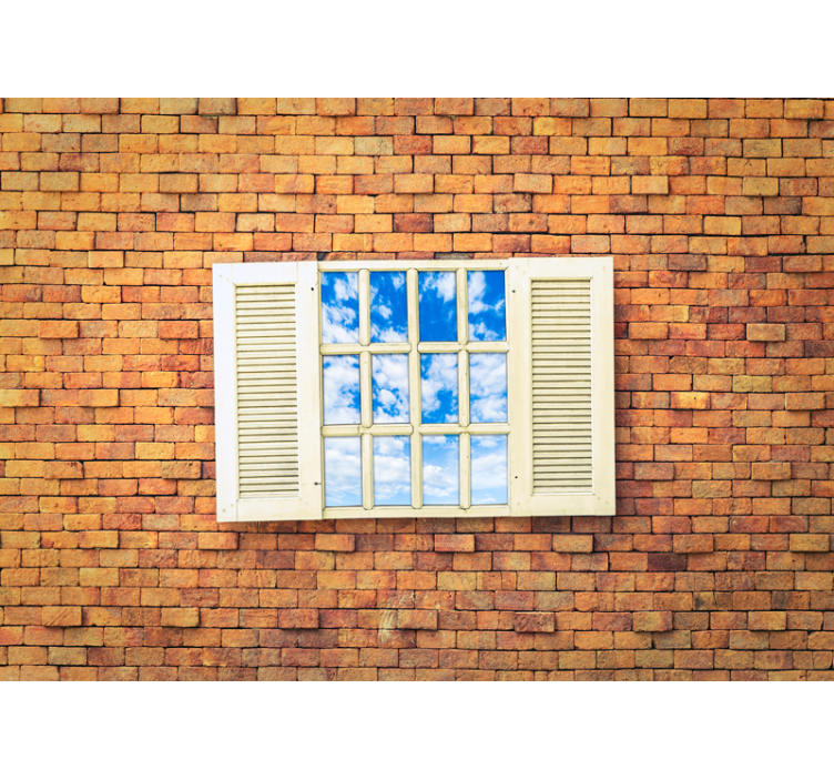 Fototapeta kamene s výhľadom na otvorené okno - Tenstickers