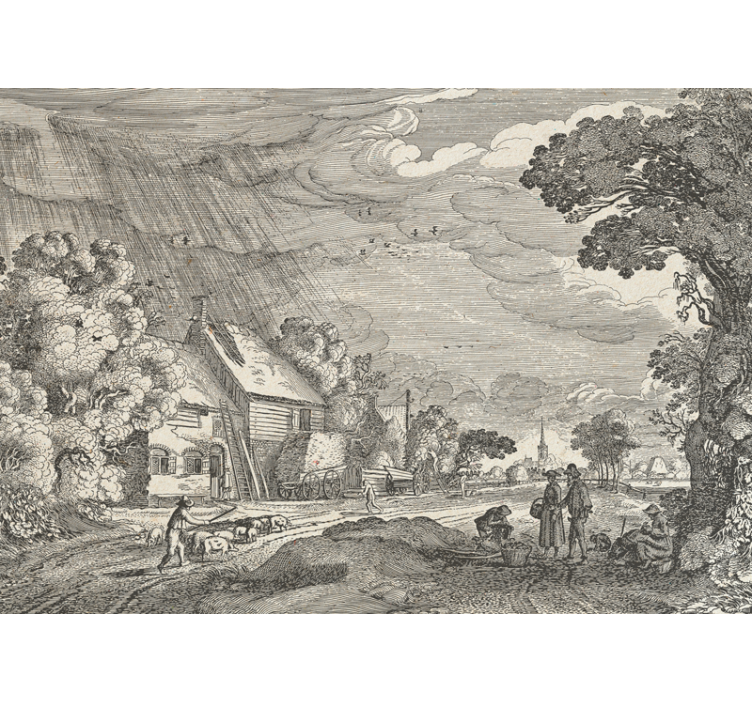 Krajinka fototapety zobrazenie vidieckej scenérie - Tenstickers