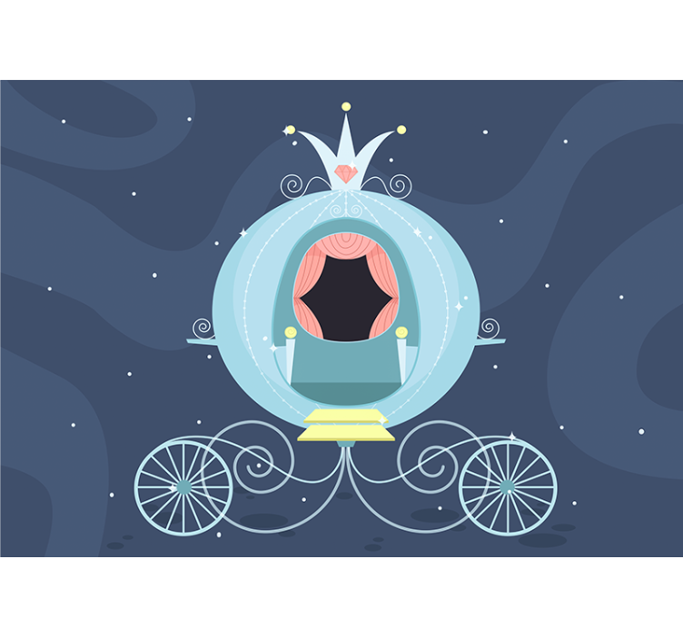 fototapeta do detskej izby rozprávkový kočiar - Tenstickers