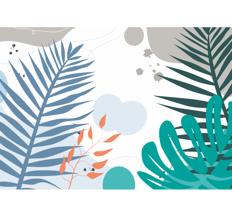 Fototapety na stenu priroda s stylizovanými listami - Tenstickers