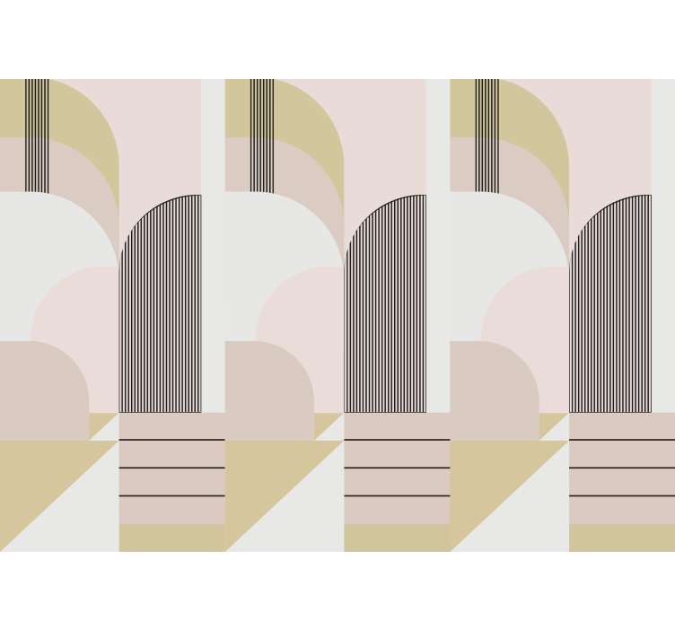 Moderne fototapety geometrické oblúkové vzory - Tenstickers