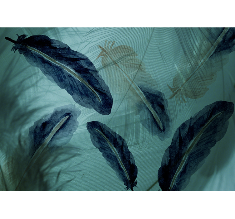 Akvarel pierko linka klasické umenie nástenná fototapeta - Tenstickers