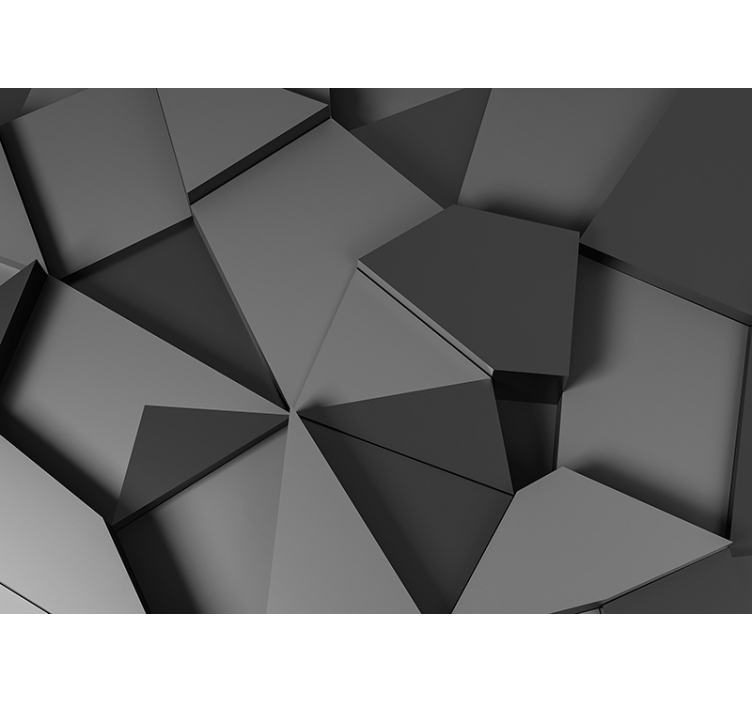 Nástenná fototapeta šedá geometrické 3d tvary - Tenstickers