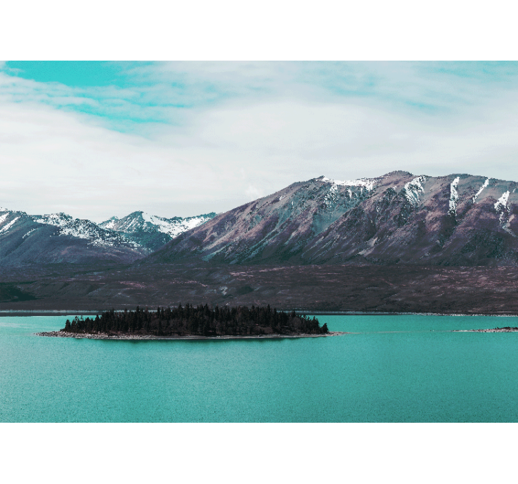 Krajinka fototapety ostrov horského jazera - Tenstickers