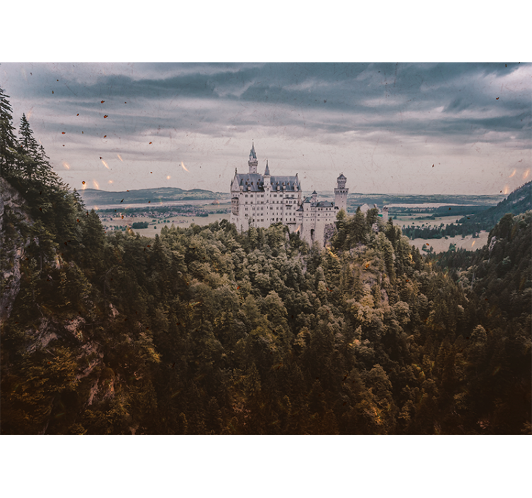 Krajinka fototapety hrad na hore - Tenstickers