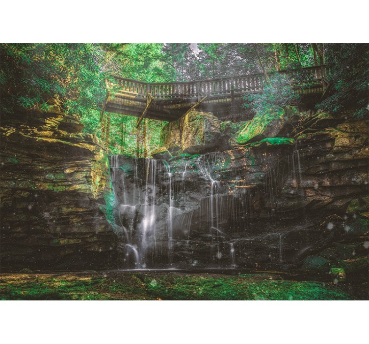 Krajinka fototapety pohľad na malebný vodopád - Tenstickers