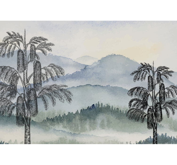 fototapeta atramentom súčasné umenie predsieň nástenná fototapeta - Tenstickers