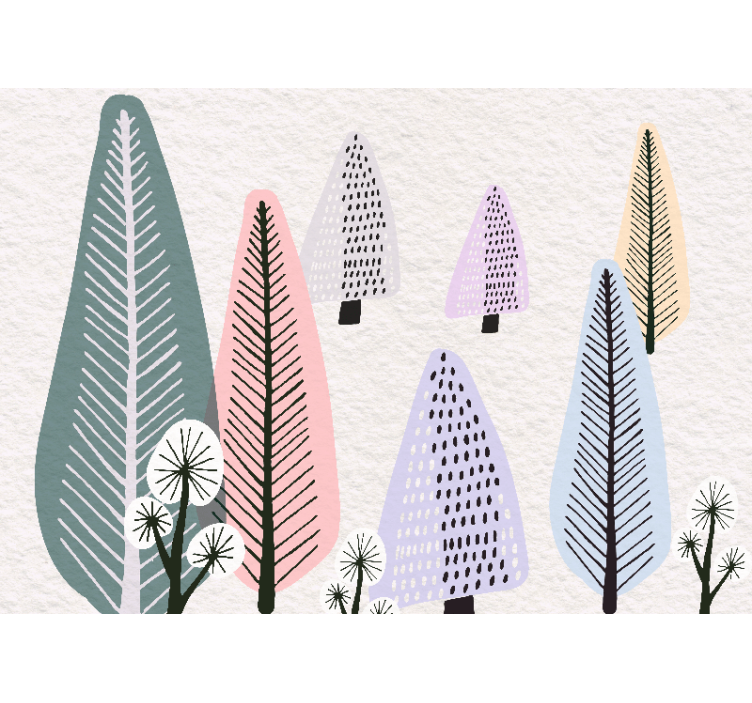 Fototapeta stromy s ozdobnými listovými motívmi - Tenstickers