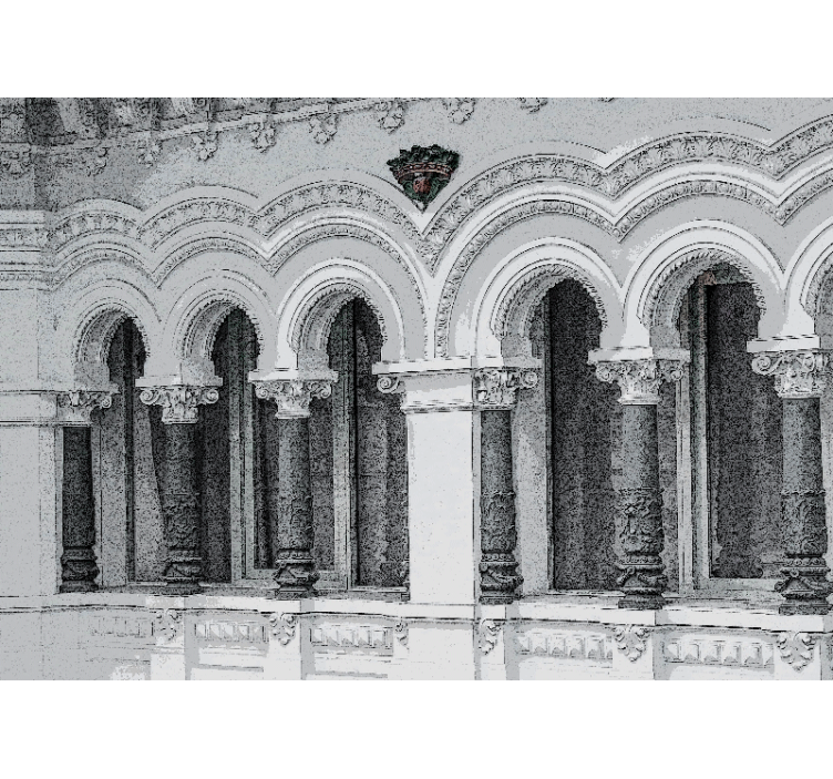 Klasicke umenie fototapety detail architektonických oblúkov - Tenstickers