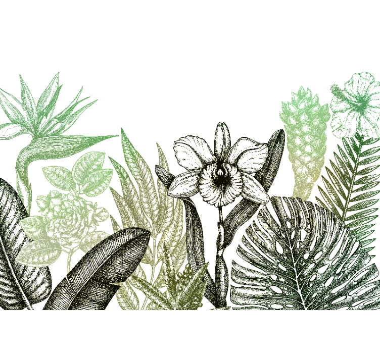 Fototapeta kvety botanický kvetinový dizajn - Tenstickers