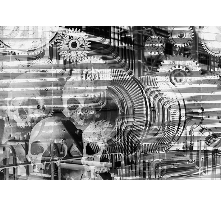 Abstraktné fototapety mechanické lebkové vzory - Tenstickers