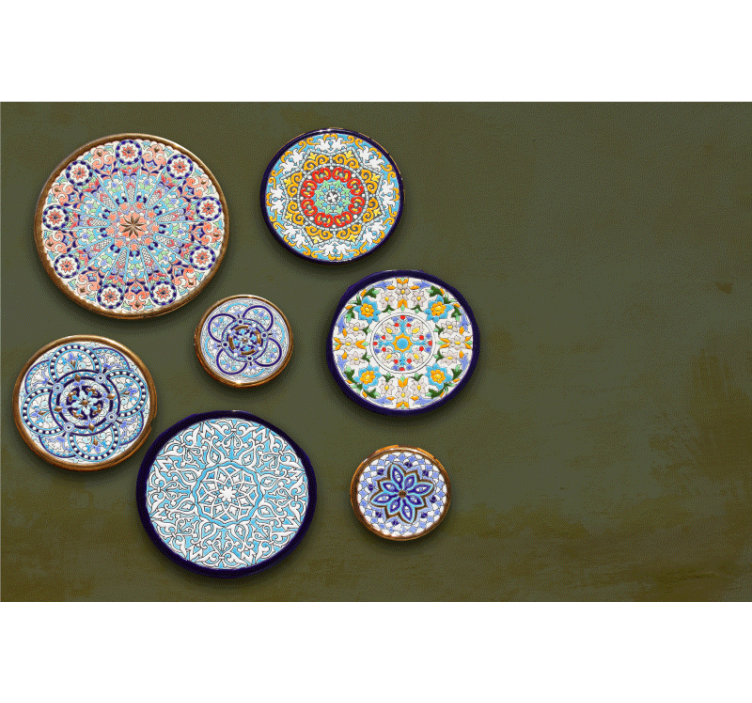 Fototapety so zvieratami a zložitými kruhovými vzormi - Tenstickers