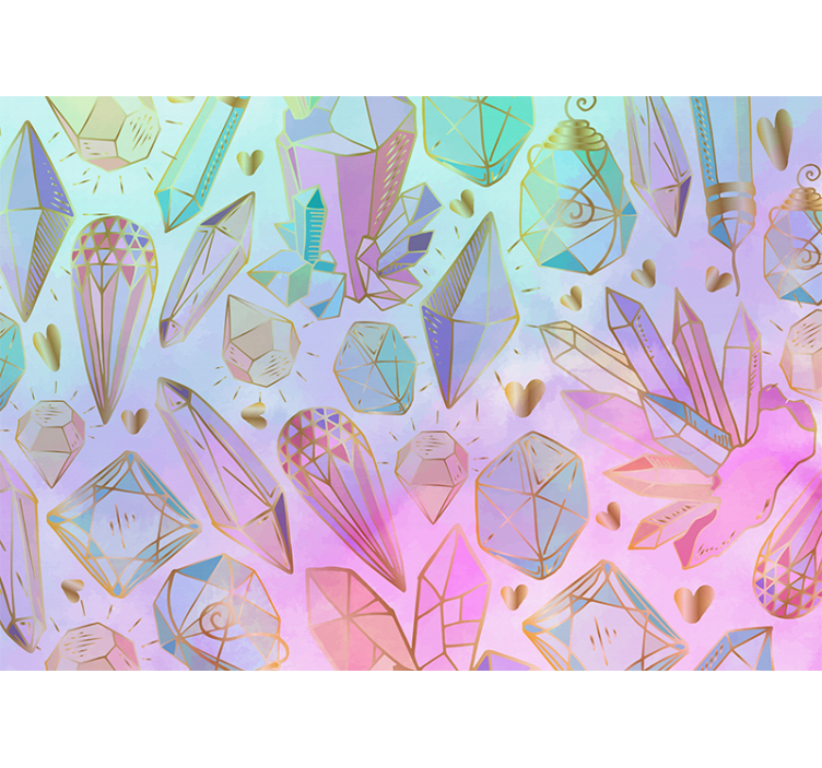 Umelecké fototapety geometrické drahokamy design - Tenstickers