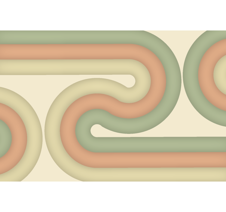 fototapety na stenu do obyvacky zakrivený retro vzor - Tenstickers