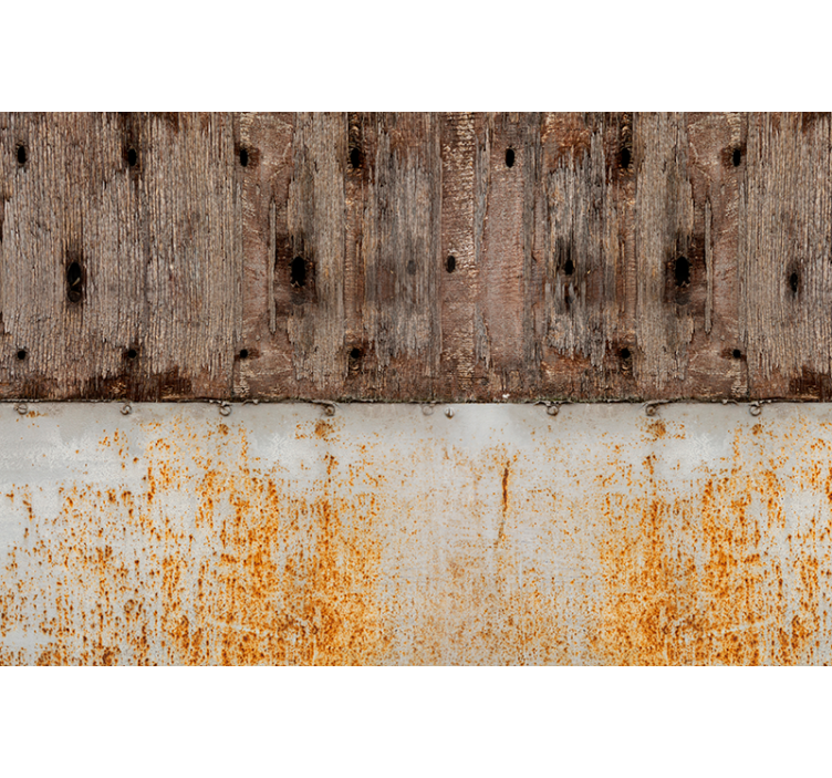 Ostatné vzorované fototapety kov a štiepané drevo - Tenstickers