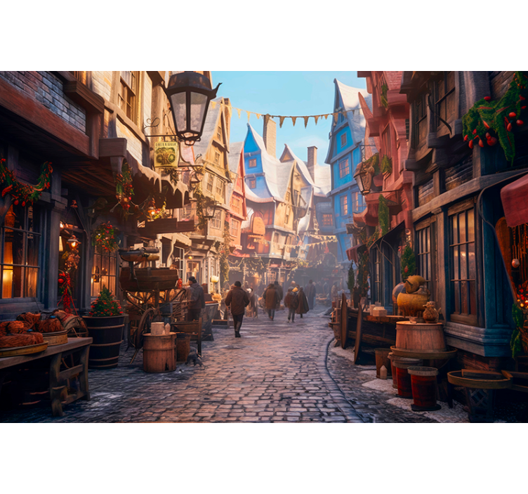 fototapeta fantasy mesto kúzelníkov - Tenstickers