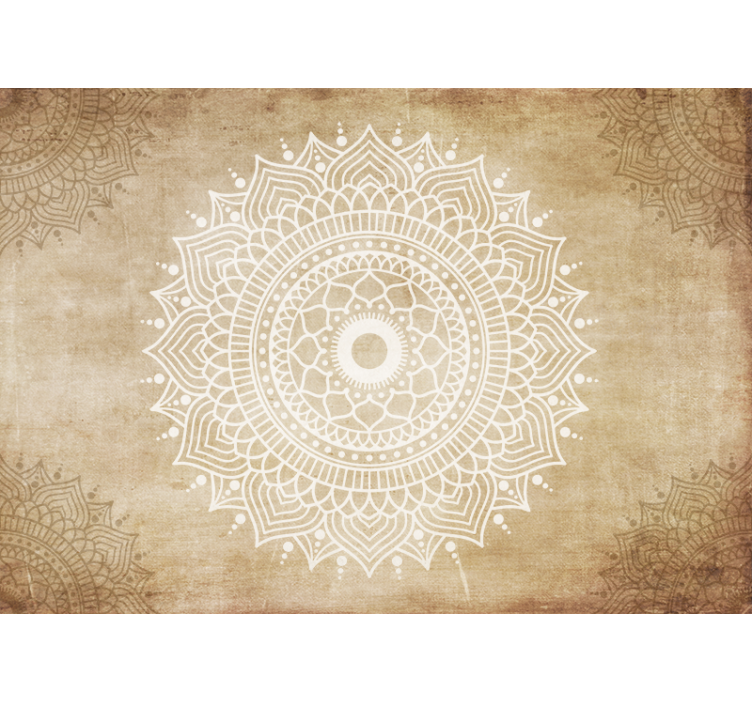 fototapeta mandala starý papier s textúrou - Tenstickers