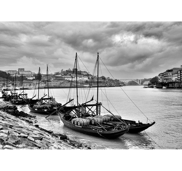 fototapeta rôzne mestá a krajina portské šedé šupiny - Tenstickers