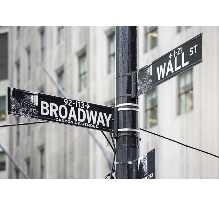 Fototapety na stenu mesta broadway wall street - Tenstickers