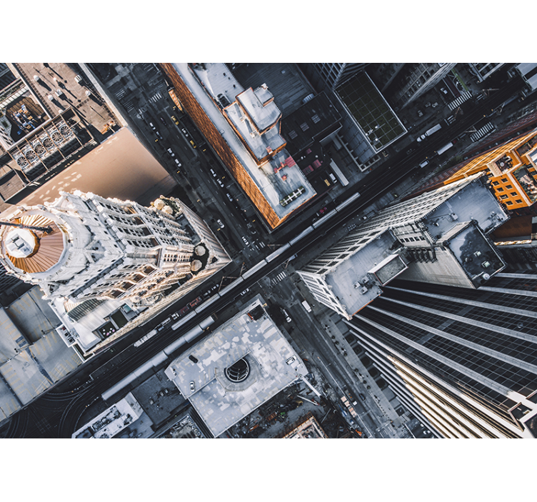 Fototapety na stenu mesta z leteckého pohľadu - Tenstickers