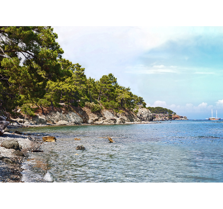 Antalya pláž morská stena nástenná maľba - Tenstickers