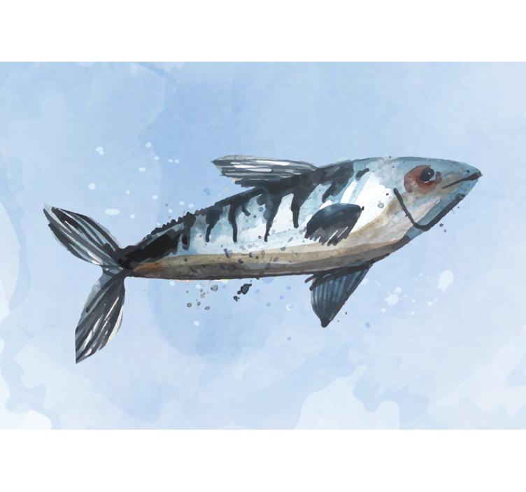 Fototapety na stenu do spálne majestátne ryby ilustrácia - Tenstickers