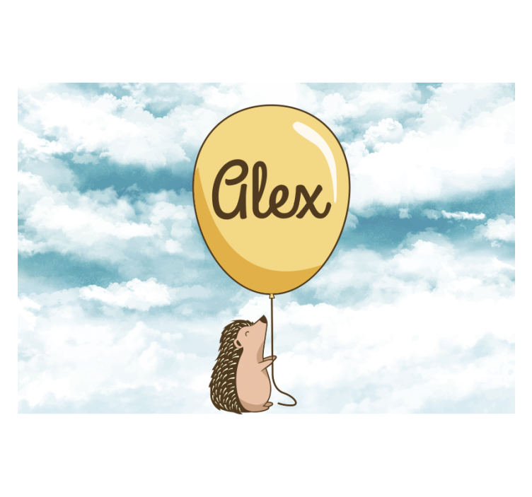 Fototapeta láska ježko s balónom radosť - Tenstickers