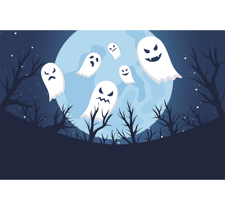 fototapety halloween strašidelná párty duchov - Tenstickers