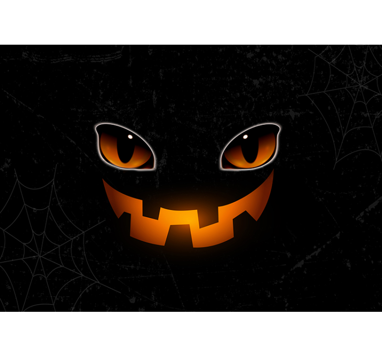 fototapety halloween strašidelné tekvicové oči - Tenstickers