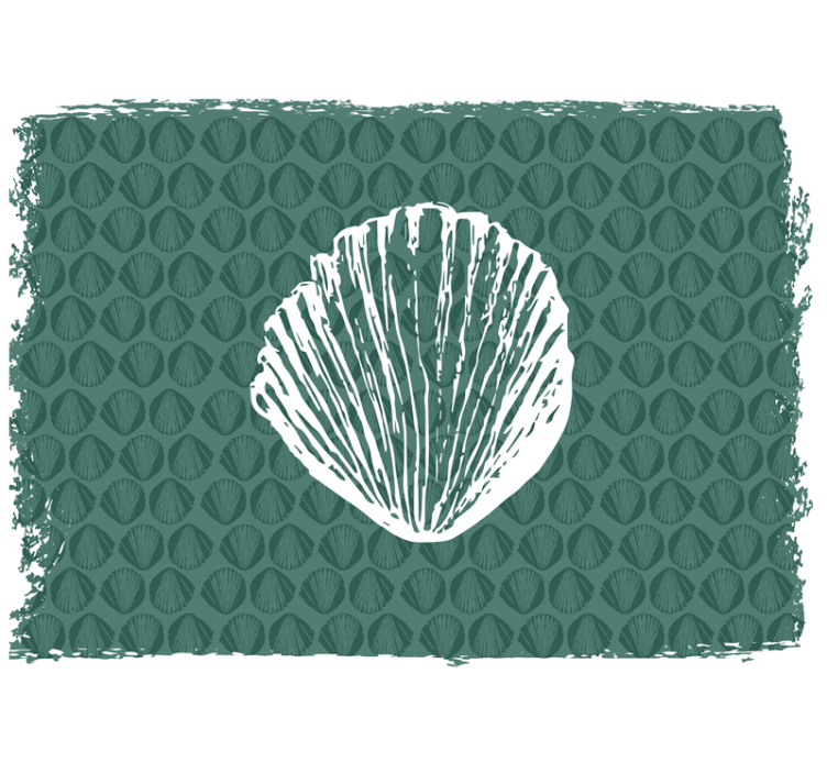 fototapeta kvety dizajn so vzorom mušle - Tenstickers