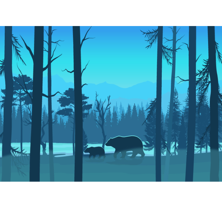 Deti hory a medvede fototapeta - Tenstickers