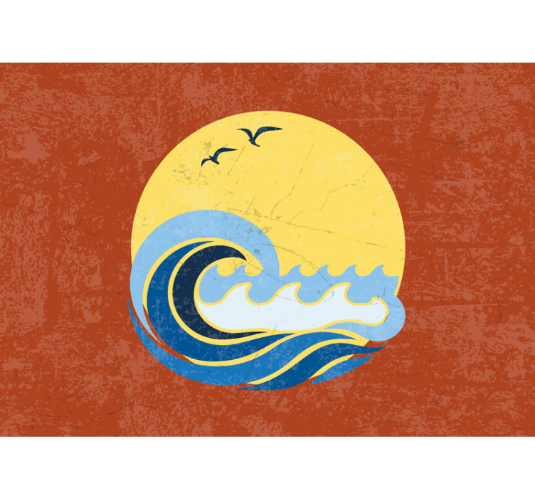 Slnko, pláž a vlna vinobranie fototapeta - Tenstickers