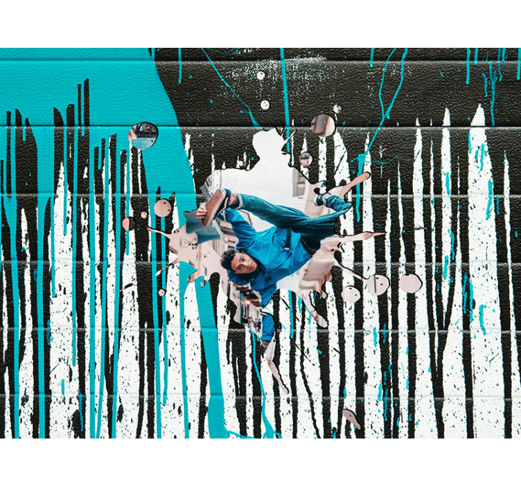 Mestské umenie fototapety dynamický skateboardový skok - Tenstickers