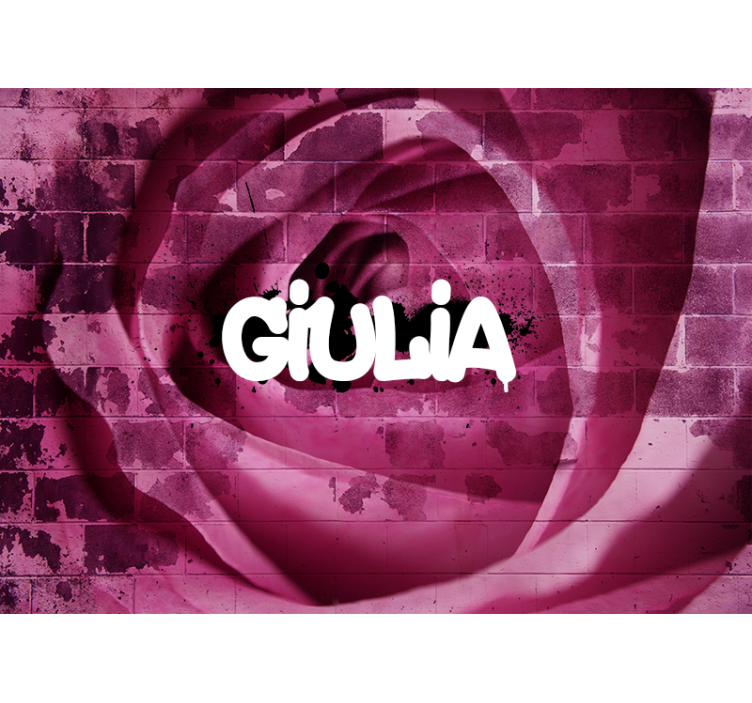 Personalizovaná kvetinová graffiti nástenná maľba na mieru - Tenstickers