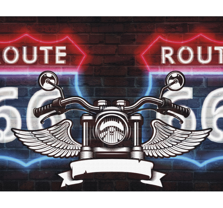 Kalifornia route 66 motocykel fototapeta - Tenstickers