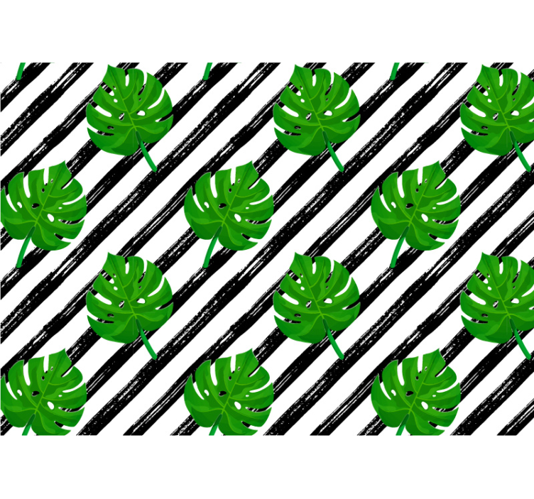 Pruhované monstera listy príroda fototapeta - Tenstickers