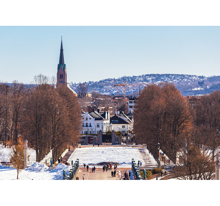 fototapety na stenu mesta malebná mestská ulica - Tenstickers