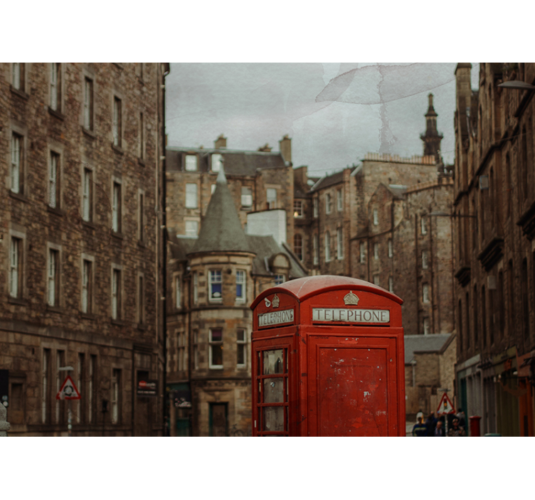 Fototapety londýn ikonická telefónna búdka - Tenstickers