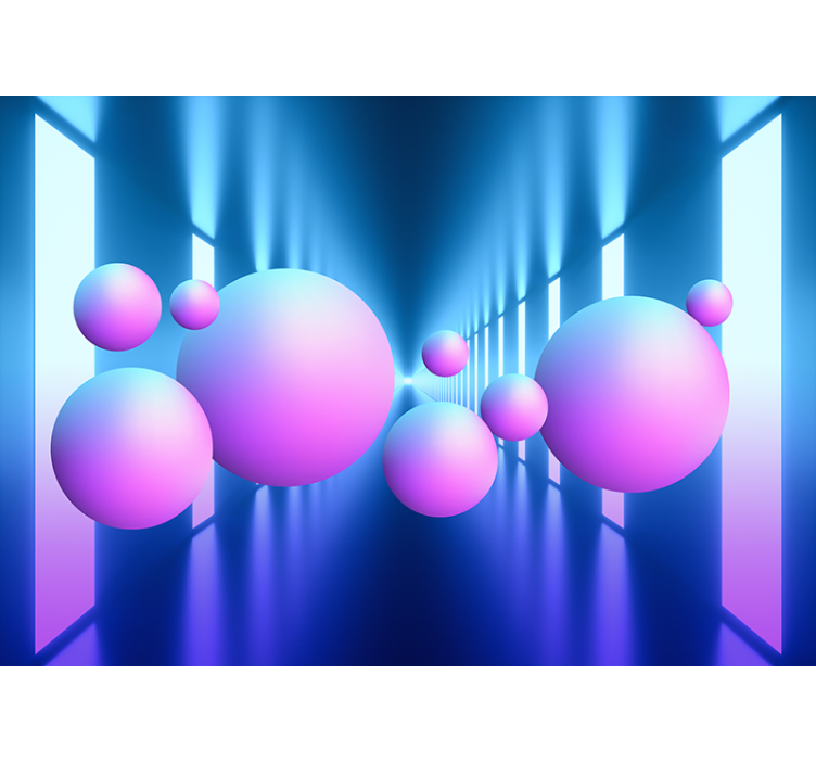 3d plávajúce gule v jasných melódiách fototapeta 3d - Tenstickers