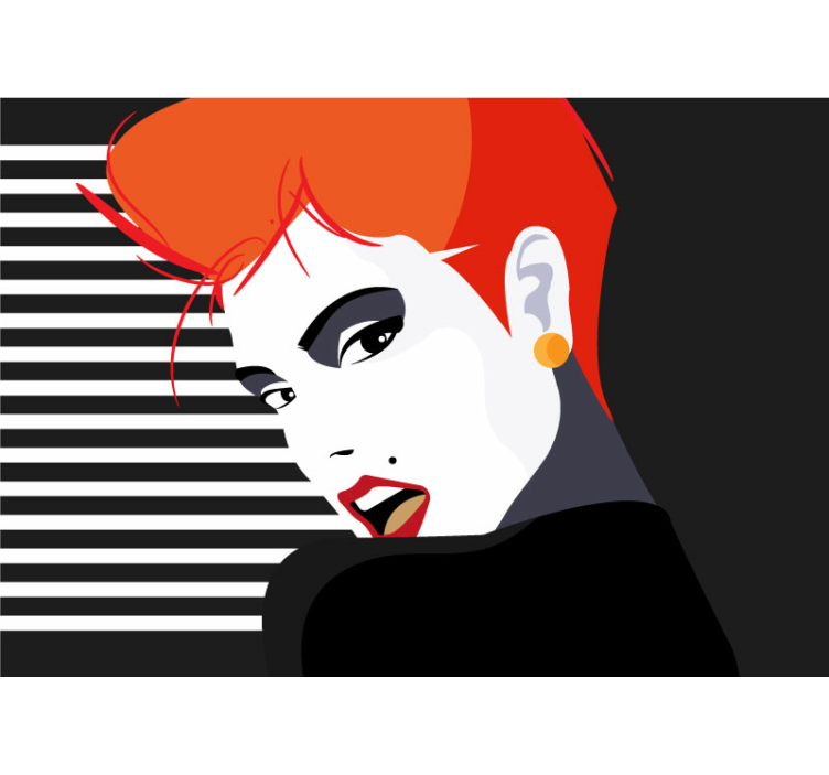 Záhadná ženská tvár mestské umenie fototapeta - Tenstickers