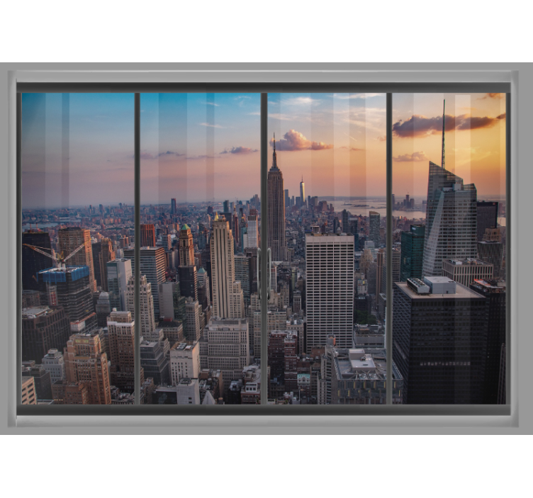 New york okno s výhľadmi new york fototapeta - Tenstickers